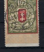 Danzig Mi 101 y ° gep. Infla Berlin und Dr. Oechsner BPP (CC