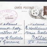 Feldpost-Zensurkarte aus dem Transitlager Deportantionslager Récébédou