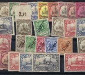 Deutsche Kolonien, Posten **/*/° auf Steckkarten, ME ca. 380€