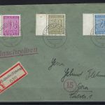 West Sachsen Mi 138 X MiF Einschreiben, Schmölln n. Gera, ME 250€