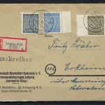 West Sachsen Mi 127Ya, 134Y, 135Yb MiF Einschreiben, ME 2.200