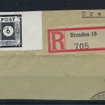 Ost Sachsen Mi 43 Ac (schwarzgrün), Briefstück, Zierer BPP ME 3.000€