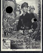 Propagandakarte „Asch ist frei“… wir haben es geschafft, 21.9.1938