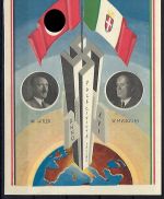 Propagandakarte Hitler-Mussolini Treff in Rom 3.-9. Mai 1938