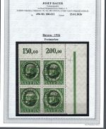 P) Bayern 1916, Mi 108 II VB Ecke OR in Luxus Qualität, FFA Bauer BPP