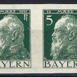 P) Bayern Mi 77 II U** waagerechtes Paar, einwandfrei, ME 150€