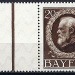 P) Bayern Mi 109 I L ** Randstück, einwandfrei gep. Helbig BPP