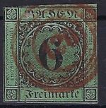 P) Baden Mi 3b° Nummernstempel 120 rot, Rothenfels, seltener Stempel