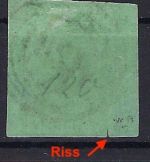 P) Baden Mi 3b° Nummernstempel 120 rot, Rothenfels, seltener Stempel