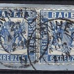 P) Baden Mi 19a Paar auf Luxus Briefstück, signiert