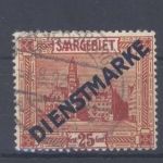 Saargebiet Dienstmarken, 5 verschiedene gestempelte Abarten