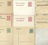 Württemberg, Ganzsachen Postkarten/Umschläge/Streifbänder