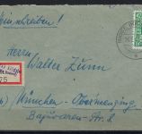 AM Post Mi 31 EF Einschreiben (Alter Feldpost-Zettel) Bigge n. München