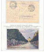 Dt. Bes. 1. WK, 4 interessante gelaufene Bildpostkarten