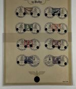 P) 3. Reich, 7 Gedenkausgaben / Gedenkblätter 1936-1941