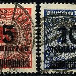 P) DR Mi 332 - 337 °, jede Marke gepr. Infla Berlin, ME 220€