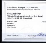 C) Bizone Mi 63 II P OR ** Bogenecke, einwandfrei, KB Schlegel BPP