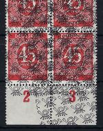 C) Bizone Mi 65 II im VB, Doppeldruck schräg durch Bogenverschiebung