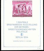 P) DDR 1954, Block 10 XI z ** einwandfrei, Mayer VP, ME 2.000€