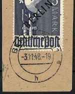 P) Berlin Mi 20 auf Luxus Briefstück, FFA Schlegel BPP, ME 750€