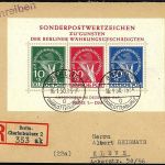 P) Berlin Block 1 ** Fernbrief portogerecht, Schlegel BPP, ME 4.000€