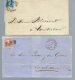 Niederlande, Mi 1/2 je EF Groningen-Amsterdam und Amsterdam Ortsbrief