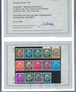 C) DR Hindeburg I, Mi 482-495 ** mit Befund Schlegel BPP, ME 1.200€