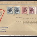 C) SBZ Mi 195 a Einschreiben / MiF Großdeuben n. Dresden