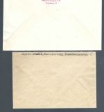 C) Bizone / Konrollrat, 5 Belege / FDC´s, Band- und Netzaufdruck