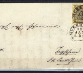 Württemberg Mi 2 EF Murrhardt n. Jägstheim, sauberer Steigbügelstempel