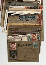 Belegepartie vor 1945, dabei 6 Flugpostbelege Mi I und II