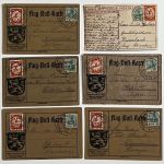 Belegepartie vor 1945, dabei 6 Flugpostbelege Mi I und II