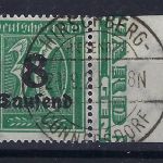 C) DR Mi 278 ° Randstück in Luxus Qualität, Attest Peschl, ME 8.000€