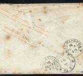 Baden GA 3 kr.ab Bischofsheim, Uhrrd St. 3, Bahnpost