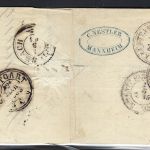 Baden Mi 11b EF mit Ringstempel 87 Mannheim ü. Stuttgart n. Alpirsbach