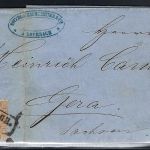 Baden Mi 15a EF mit Ra2 Lörrach n. Gera, Bahnpost