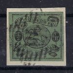 Braunschweig Mi 10 A Briefstück Luxus, voll-breitrandig mit Nr.-St. 10