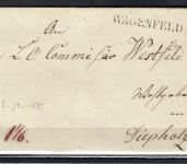 Hannover Vorphilabrief L1 Wagenfeld n. Diepholz, hs. Datum in rot