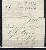 Hannover Vorphilabrief mit rotem L2 124 Embden nach Oldenborg