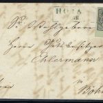 Hannover 2a ° EF Randstück mit RZ 10 und blauem Ra2 "Hoya"