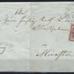 Hannover Mi 3a mit blauem K2 Osterkappeln sowie Nierenstempel