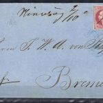 Hannover Mi 14a EF mit Federentwertung n. Bremen, Aufgabe Nienburg