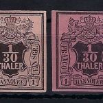 Hannover Mi 3a + b * mit Falzrest und Originalgummi, ME 1.000€