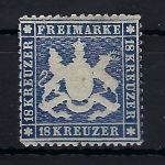 Württemberg Mi 20y* mit Falz+Gummi, sign. in guter Qualität, ME 3.800€