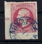 Hannover Mi 23y ° Eckrand UL mit RZ 12