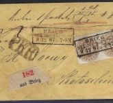 Preußen Mi 18 Paar MeF mit Ra3 Brieg, Einschreiben nach Krotschin