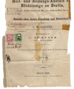 Preußen Mi 9-10 vollrandig MiF auf Teil-Drucksache aus Berlin