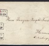 Preußen GAA 1+Mi 6 senk. Paar vollrandig mit Ra2 Liegnitz n. Hannover