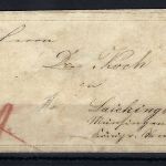 Sachsen Vorphilabrief mehrfach austaxiert, von DD n. Württemberg