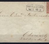 Sachsen Nachverwendung auf NDP Mi 6 EF, Gitterst. 151 Oberlugwitz